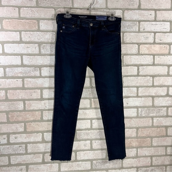 Ag The Legging Ankle Super Skinny Raw Hem Jeans Size 28 - Picture 3 of 10